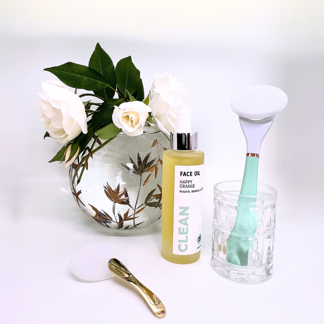 LUNAESCENT Skincare Applicator and My24/7 Happy Orange Face Oil