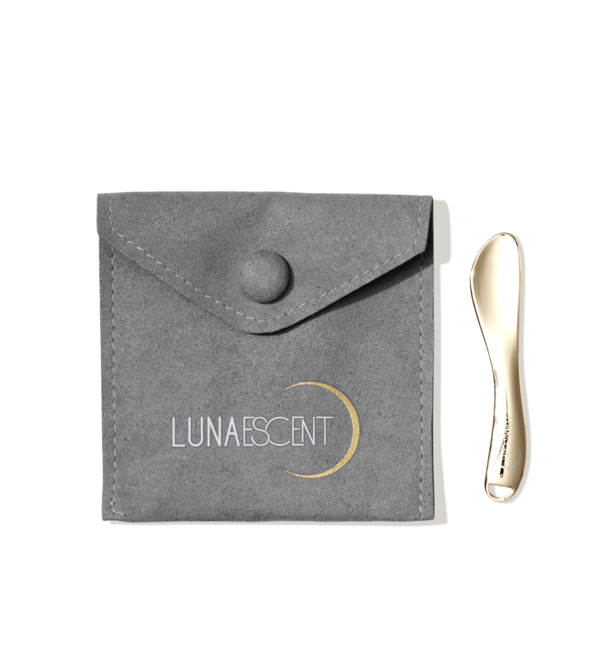 LUNAESCENT® Gold Low-Scoop Skincare Spatula