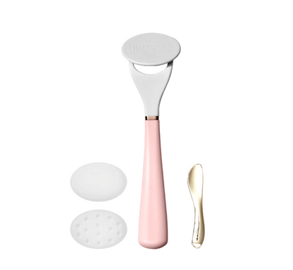 LUNAESCENT Touch-Free Skincare Applicator with Spatula + Carry Case with Mirror