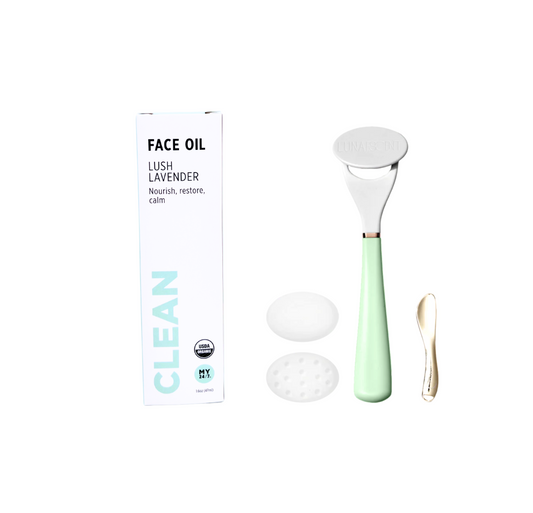 LUNAESCENT Skincare Applicator and My24/7 Lush Lavender Face Oil