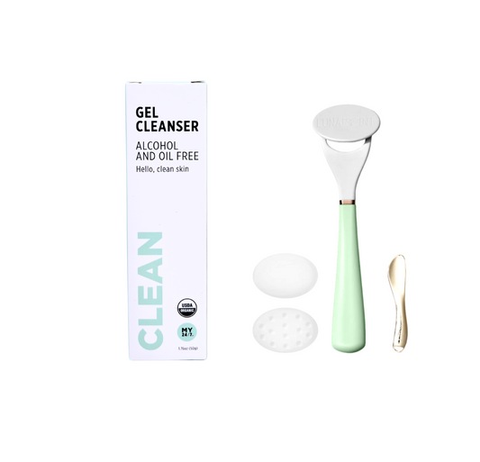 LUNAESCENT Skincare Applicator and My24/7 White Rose-Calendula Gel Cleanser