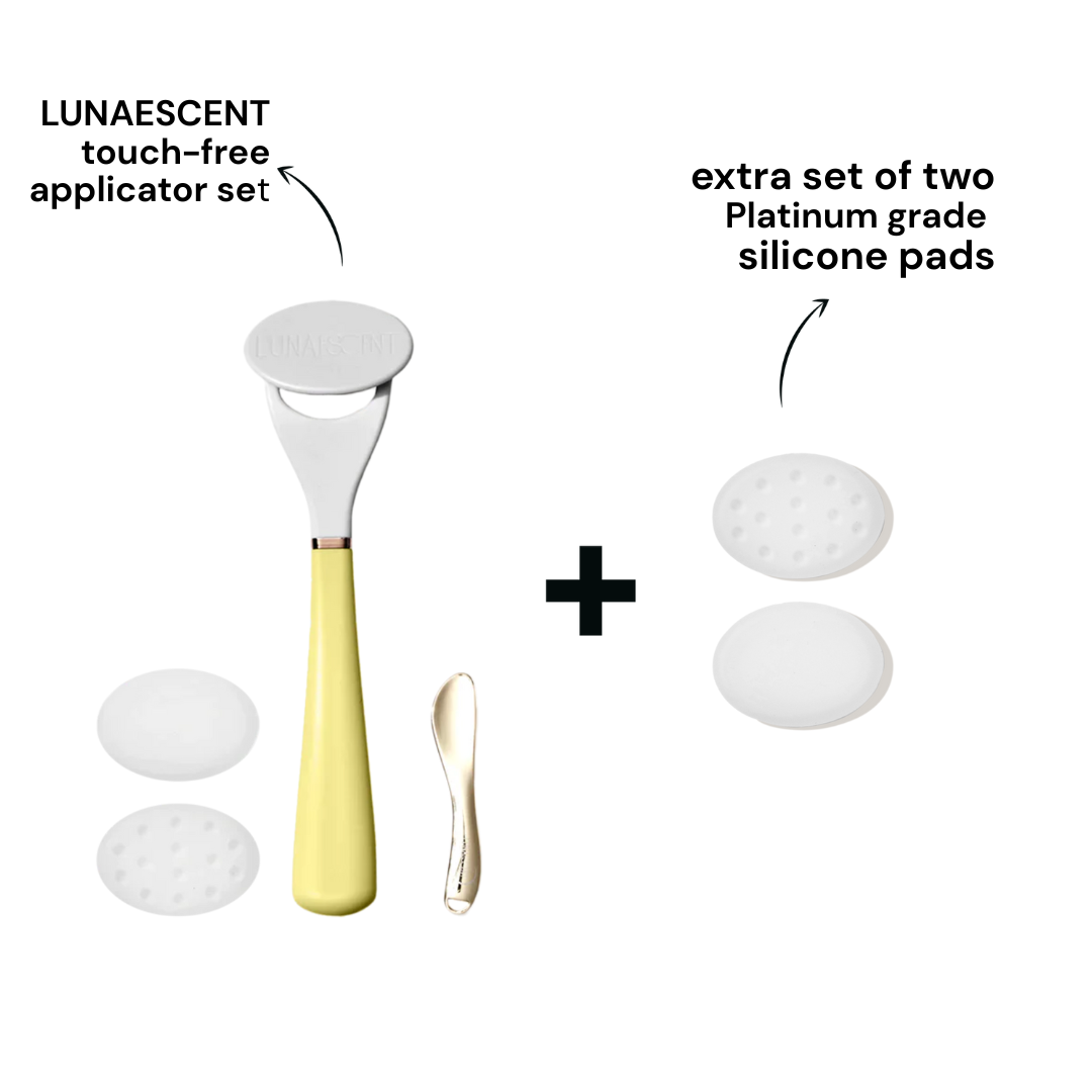 LUNAESCENT Touch-Free Applicator Set + One Set of Silicone Pads