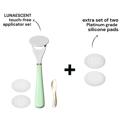 LUNAESCENT Touch-Free Applicator Set + One Set of Silicone Pads