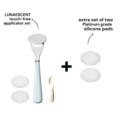 LUNAESCENT Touch-Free Applicator Set + One Set of Silicone Pads