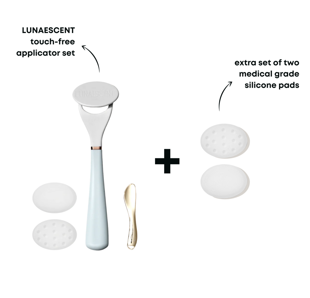 LUNAESCENT Touch-Free Applicator Set + One Set of Silicone Pads